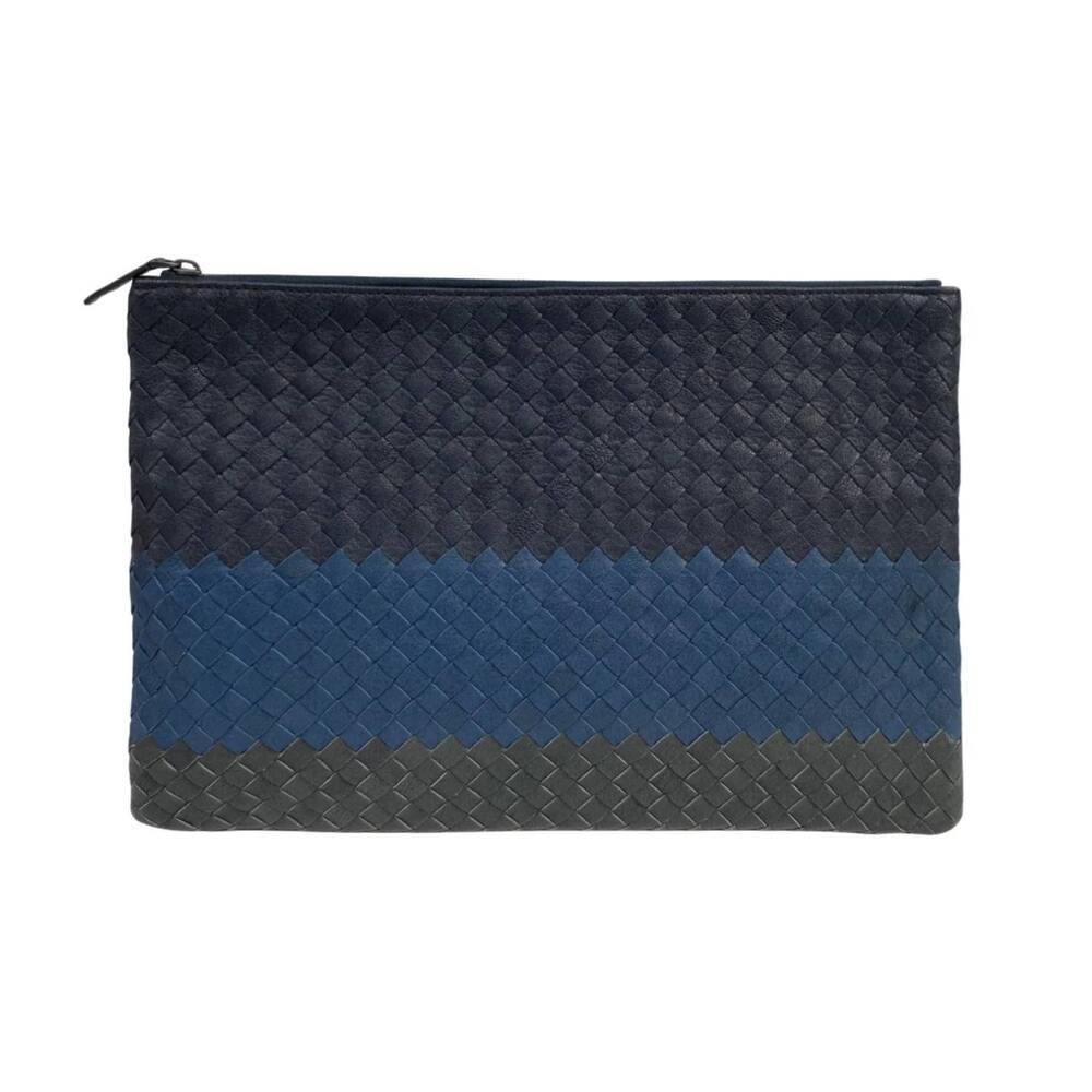 NEW BOTTEGA VENETA women's lambskin cosmetic pouch in black